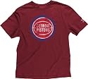 Detroit Pistons -Red- Slim Fit Super Soft Throwback Logo T-Shirt