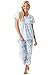Casual Nights Women's Sleepwear Floral Top & Capri Pants Pajama Set Shirt with Printed Bottom Pjs