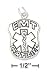 Sterling Silver Antiqued EMT Certified Badge Charm