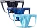 Papi Men's 3 Pack Jockstrap, Light Blue/Cobalt/Navy, Small