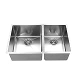 Buy Executive 16 G Stainless Steel Double Bowl Zero Radius Sink with Beveled Corners