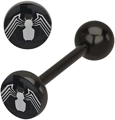 White Spiderman Tongue Ring