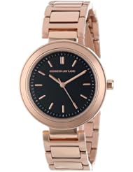 Kenneth Jay Lane Womens 2011 Black/Rose Gold Ion-Plated Watch