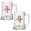 Houston Rockets 2pc 15oz Glass Tankard Set - Primary Logo NBA Basketball