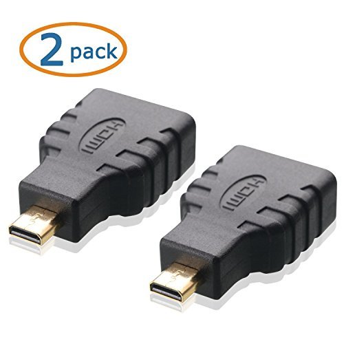 Get It Home 2 Packs of HDMI Micro Adapters Male to Female HDMI Connector