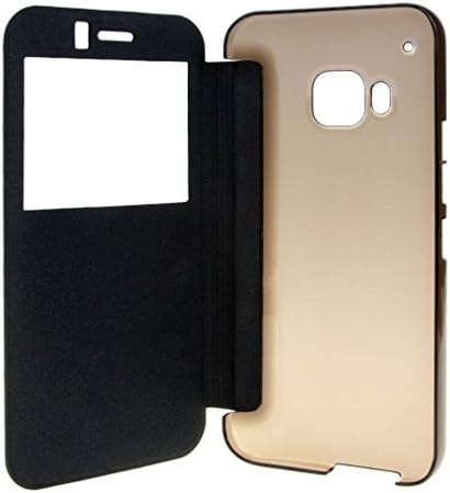 HTC One M9 case , APLUS ® Window PU Leather Flip Cover Case for HTC One M9 (2015) (HTC One M9 - black)