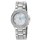 Disney Women's TK2031 Tinkerbell Mother-of-Pearl Dial Silver-Tone Bracelet Watch