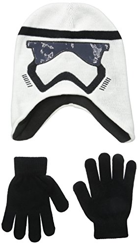 Star Wars Big Boys' Movie Episode 7 Storm Trooper Laplander and Glove Set, Multi, One Size