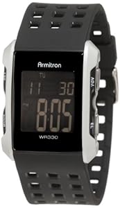 Armitron Men's 408177SIL Silver-Tone and Black Chronograph Digital Sport Watch Armitron Men's 408177SIL Silver-Tone and Black Chronograph Digital Sport Watch