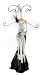 Jewellery Mannequin with Long Black and White Dress & Flower/Feather Detail