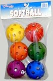 12 ASSORTED COLORS WHIFFLE TYPE BALLS 6/SET