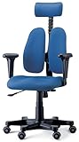 デュオレストチェア 【ハイバック】 ヘッドレスト 布張り DR-7500 ブル−