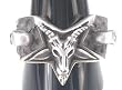 Goat Head Pentagram Horns Skulls Pewter Ring