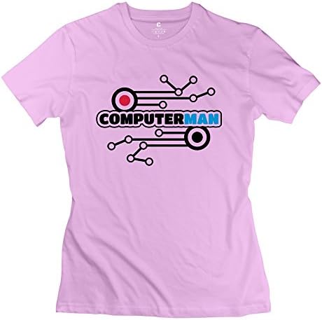 LinYang Women's Summer Computer Man Tee Shirts Size L Pink