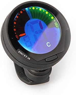 fitTek® eno ET-39 Mini Clip on Automatic Tuner for Digital Bass Guitar Ukulele Violin Black