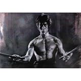 Bruce Lee (W/ Nunchuks) Movie Poster Print - 11" X 17"