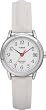 Timex Women's Easy Reader T2H391 White Leather Quartz Watch with White Dial