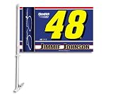 NASCAR Jimmie Johnson #48 Car Flag with Wall Brackett