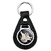 Sugar Glider of the Night Black Leather Keychain