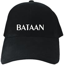 CAPS BLACK EMBROIDERY " BATAAN SIMPLE WORD " PHILIPPINES