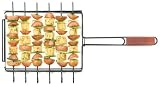 Charcoal Companion Non-Stick Kabob Basket with Six 13 Inch Skewers