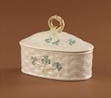 Belleek Archive 2008 Shamrock Oval Box Bo682