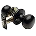 Designers Impressions Bedford Design Black Round Passage Door Knob (Hall & Closet)