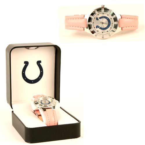 Official NFL Indianapolis Colts New Ladies Pink Watch