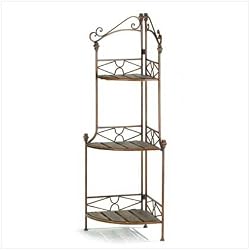 Rustic Corner Baker'S Rack