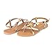 DREAM PAIRS SANDALIA Women's New Splatter Paint Strappy Gladiator Thong Flat Fashion Summer Sandals