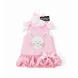Amazon.com提供 Apparel & Shoes Online Shop Ranking 20. Mud Pie Baby Eieio Pink Cotton Bubble Dress, Bunny, 0 - 6 Months