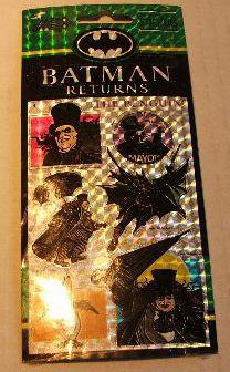  Vintage Batman Returns Removable Prism Stickers Featuring the Penguin