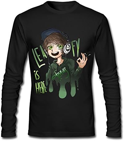 CAILZ Men's LeafyIsHere Long-Sleeve Crew Neck T-shirts S