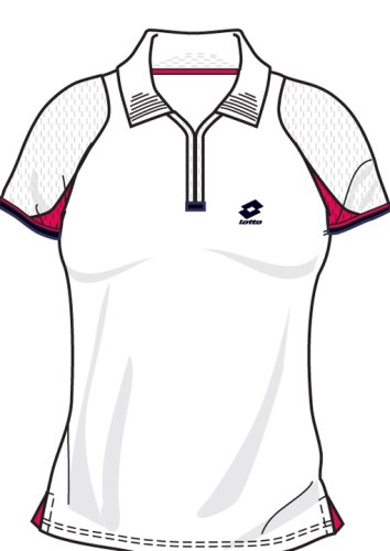 Lotto Poloshirt WTA Tour Gold, Damen, white/geranium