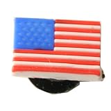 Urban Boundaries Novelty Shoe Decorations/Charms for Clogs, Crocs, Bracelets, & More (Sold Individually or in Packs) - American Flag ($.99)