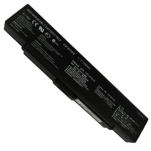 AGPtek� 6 cells 4400mAh Stygian Laptop Battery for Sony Vaio PCG VGN-AR VGN-NR VGN-SZ VGN-CR series VGP-BPS10 VGP-BPS9 VGP-BPS9A/B VGP-BPS9/B VGP-BPS9/S VGP-BPL9 Replacement Battery
