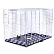 Precision Pet Suitcase Crate, Large 5000, 42 x 27.5 x 30-Inch, Chrome