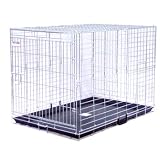 Precision Pet Suitcase Crate, Large 5000, 42 x 27.5 x 30-Inch, Chrome