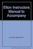 Instructor's manual to accompany Modern portfolio theory and investment analysis, second edition