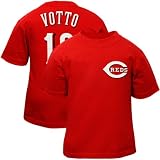 MLB Infant/Toddler Boys' Cincinnati Reds Pullover Tee with Name & Number (Red, 2T)