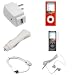 Search Our Specialty Mall : USB Data Hotsync & Charging Cable + USB Car Charger + USB Home Travel Charger + Solid Red Snap On Crystal Cover Case + White Stereo 3.5mm Headset + Clear Reusable LCD Screen Protector for Apple Nano Chromatic 8GB 16GB 4th 4G Generation