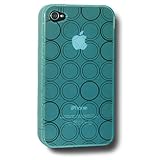 Amzer Circle TPU Skin Case for iPhone 4 - Blue (Fits AT&T and Verizon iPhon ....