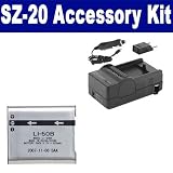 Olympus SZ-20 Digital Camera Accessory Kit includes: SDLI50B Battery, SDM-192 Charger