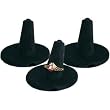 3 Black Velvet Round Base Ring Finger Jewelry Holder Showcase Display Stands