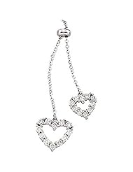 14K White Gold Diamond Heart Necklace - 0.50 Ct. -- LIFETIME WARRANTY