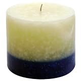 41sToyjraPL. SL160  Dual color Round Pillar Decorative Candle Lamp, Candle Lantern   Blue/Ivory   5X4   C466