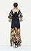 R.Vivimos Women Chiffon Flower Printing Split Asymmetrical Long Dresses Medium