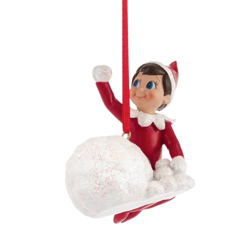Department 56 Elf on The Shelf Elf Throwing Snowballs Ornament, 2.75-Inch
