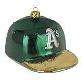 Oakland Athletics MLB Glass Baseball Cap Ornament (4)