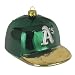 Oakland Athletics MLB Glass Baseball Cap Ornament (4)